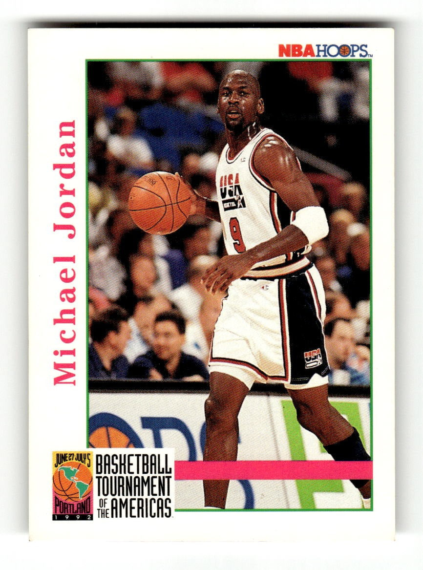 1992-93 Hoops #341 Michael Jordan USA EXMT CS26019217