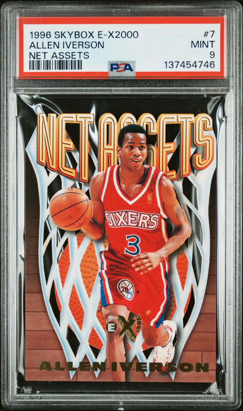1996 Skybox E-X2000 Net Assets #7 Allen Iverson Net Assets PSA 9 SN 137454746