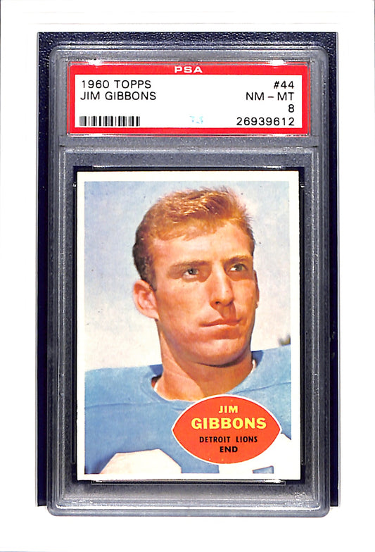 1960 Topps #44 Jim Gibbons PSA 8