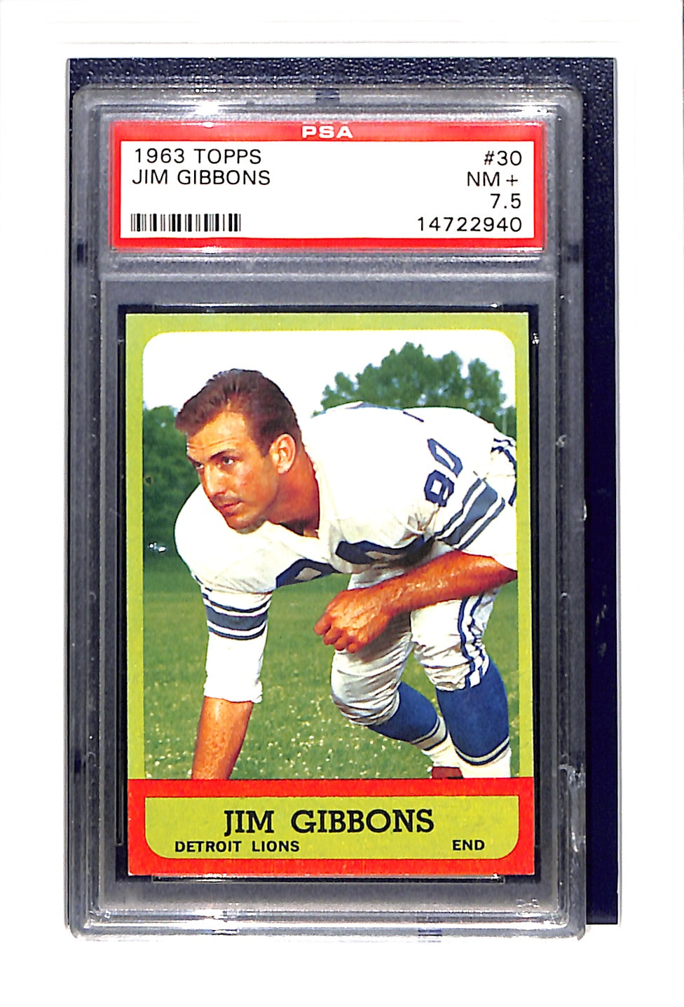 1963 Topps #30 Jim Gibbons PSA 7.5