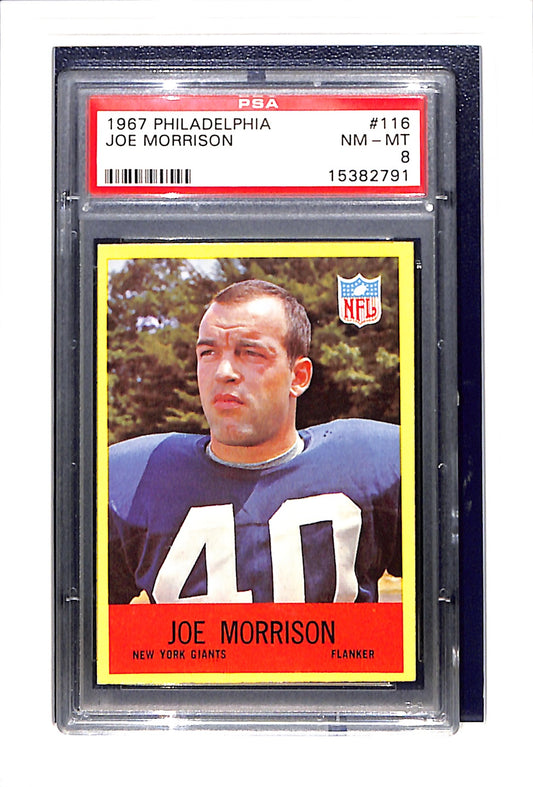 1967 Philadelphia #116 Joe Morrison PSA 8