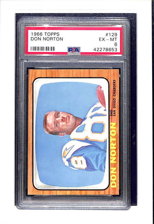 1966 Topps #129 Don Norton PSA 6