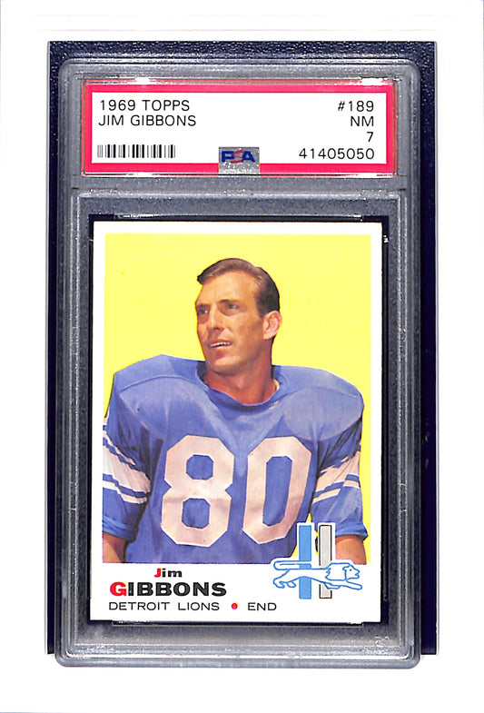 1969 Topps #189 Jim Gibbons PSA 7