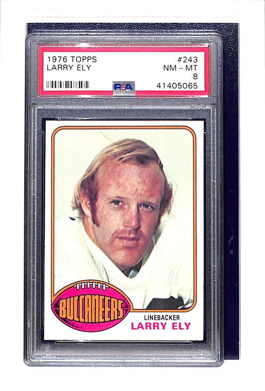 1976 Topps #243 Larry Ely PSA 8