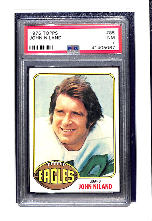 1976 Topps #85 John Niland PSA 7