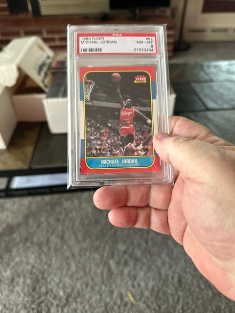 1986 Fleer #57 Michael Jordan PSA 8 SN 21533204