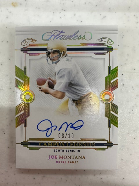 2022 Panini Flawless Collegiate #CL-JMO Joe Montana #ED 3/10 NMT CS26017865