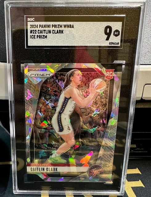 2024 Prizm 22 WNBA Caitlin Clark Silver Ice Prizm Rookie RC SGC 9