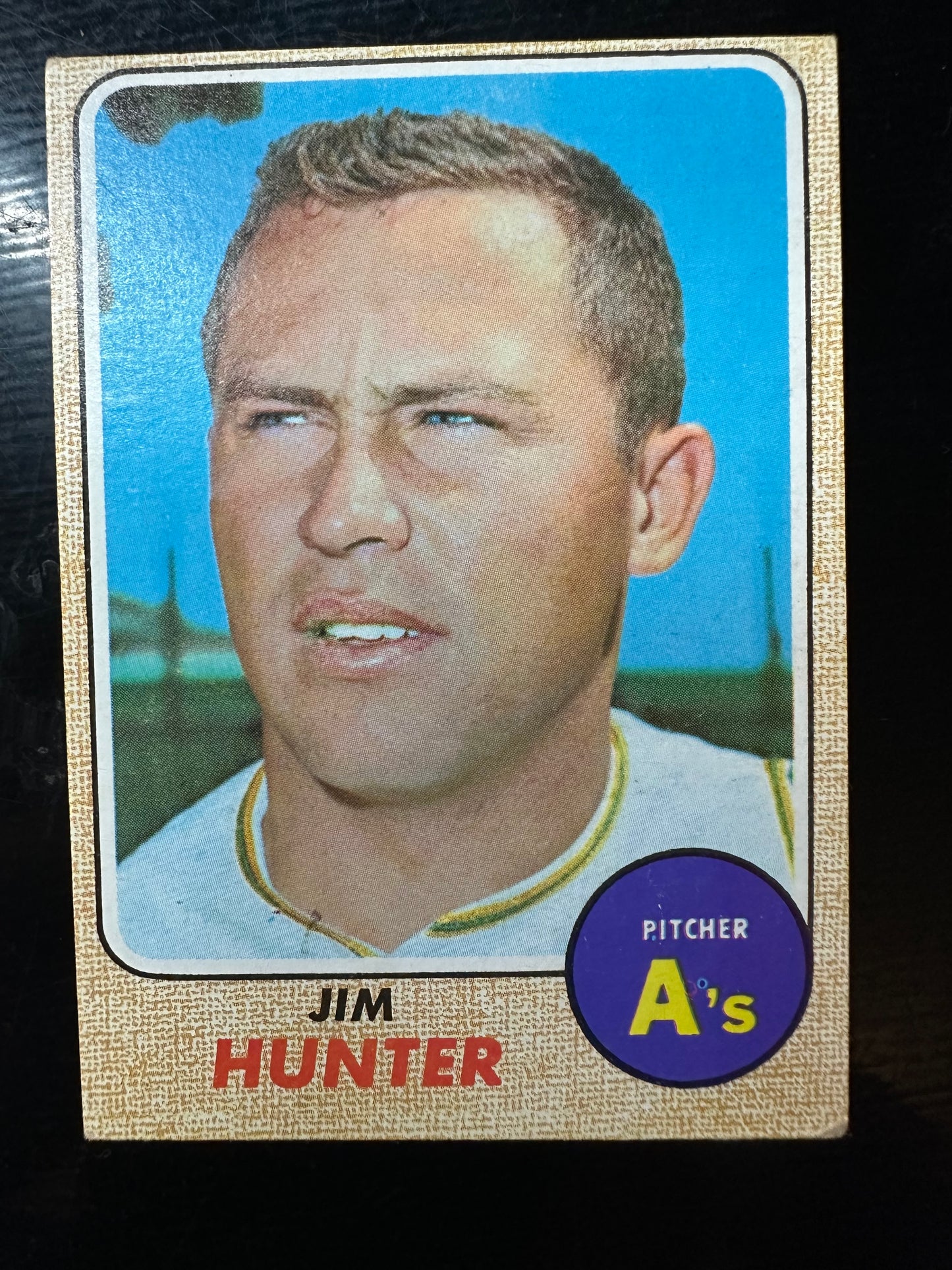 1968 Topps #385 Jim Hunter VGEX