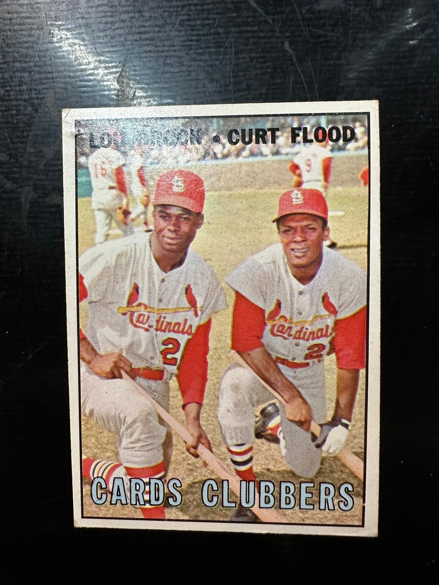1967 Topps #63 Lou Brock Curt Flood EX