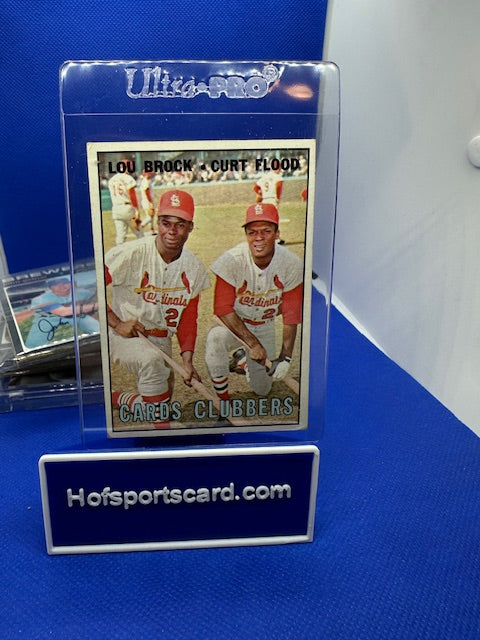 1967 Topps #63 Lou Brock Curt Flood EX