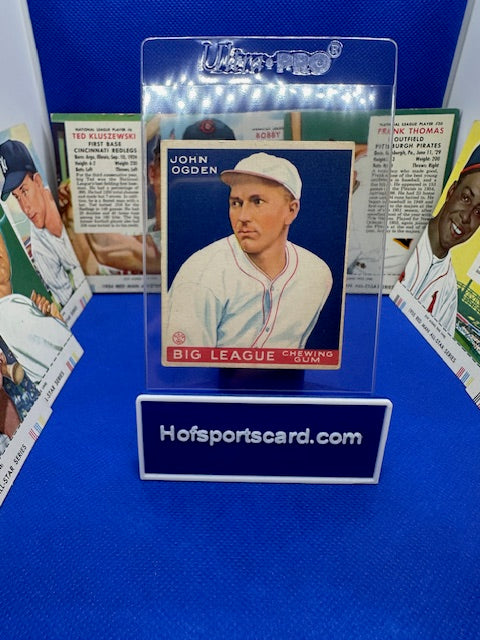 1933 Goudey #176 John Ogden EX