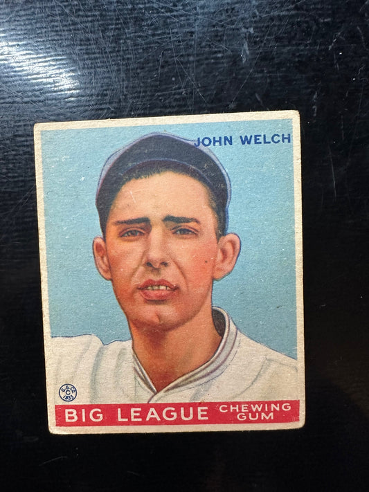 1933 Goudey #93 John Welch VG