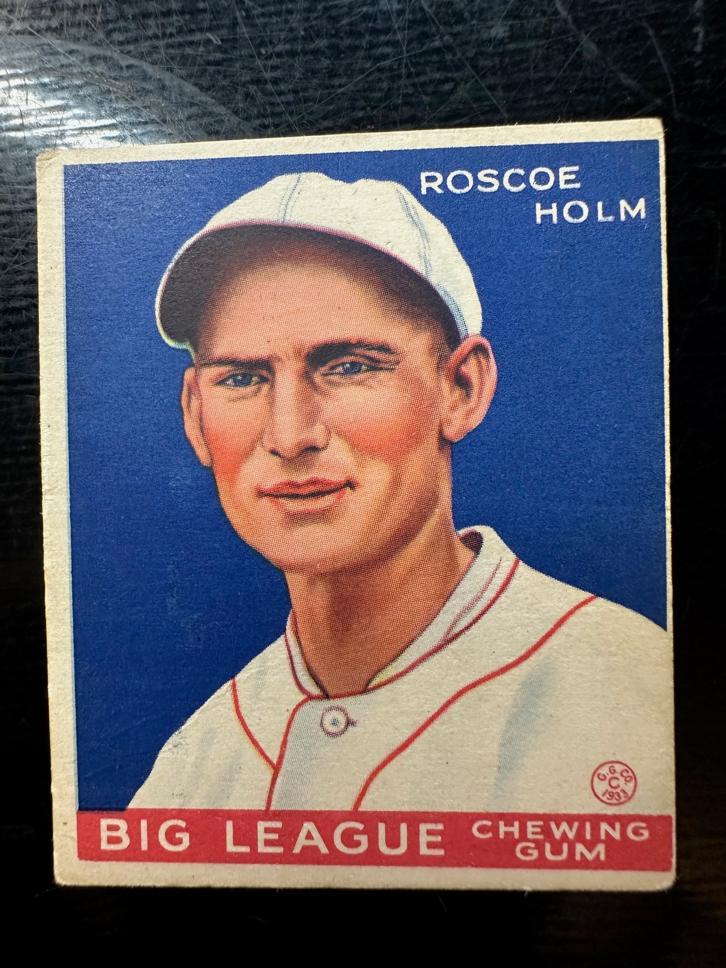 1933 Goudey #173 Roscoe Holm EX