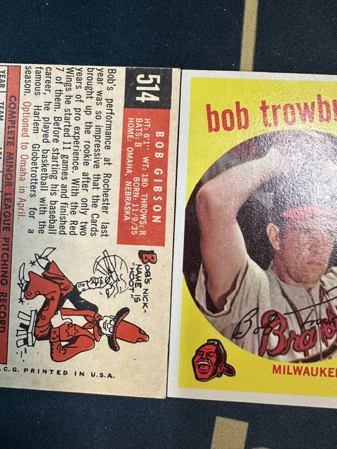 1959 Topps #514 Bob Gibson St. Louis Cardinals VGEX HOF10011767