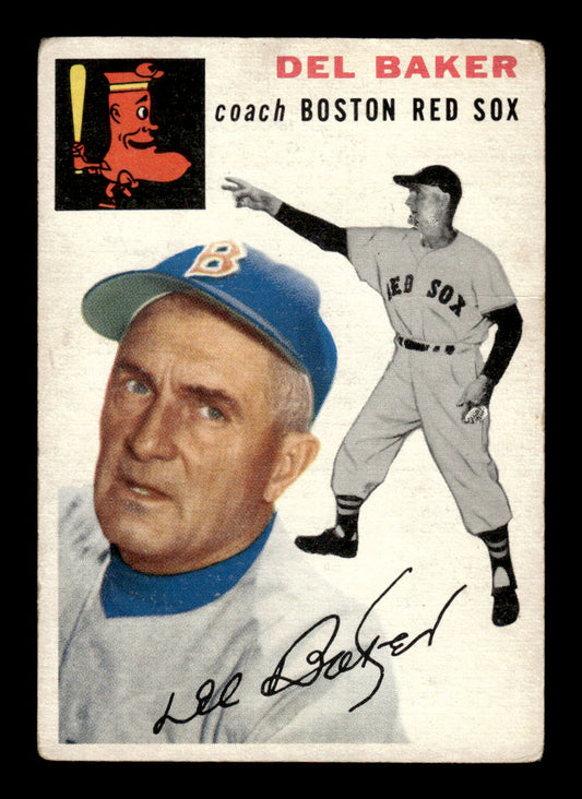 1954 Topps #133 Del Baker - Boston Red Sox VG