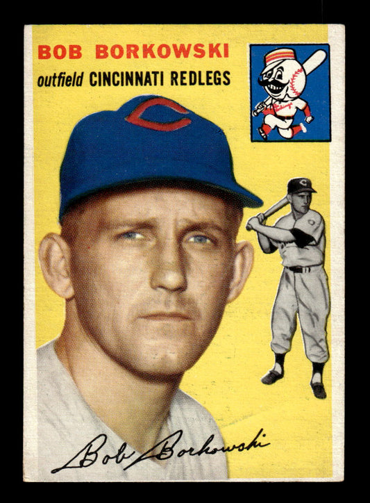 1954 Topps #138 Bob Borkowski - Cincinnati Redlegs VG