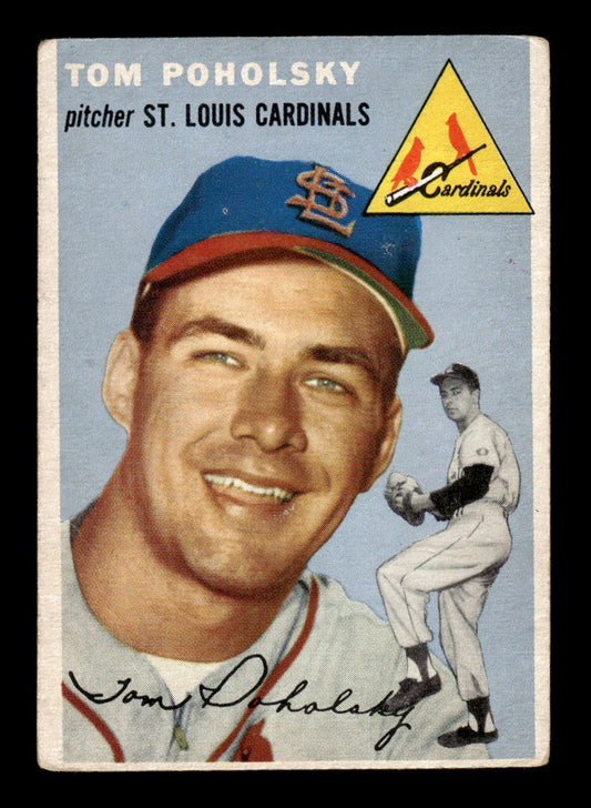 1954 Topps #142 Tom Poholsky - St. Louis Cardinals F/G - CREASE