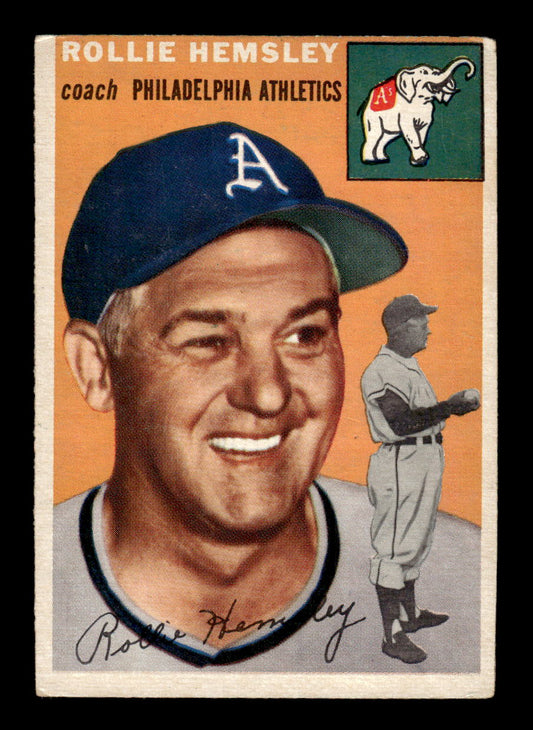 1954 Topps #143 Rollie Hemsley - Philadelphia Athletics VG