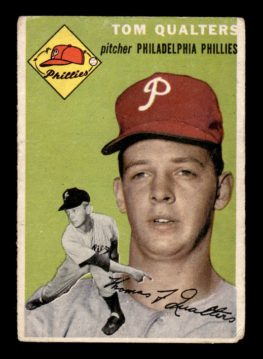 1954 Topps #174 Tom Qualters - Philadelphia Phillies RC VG