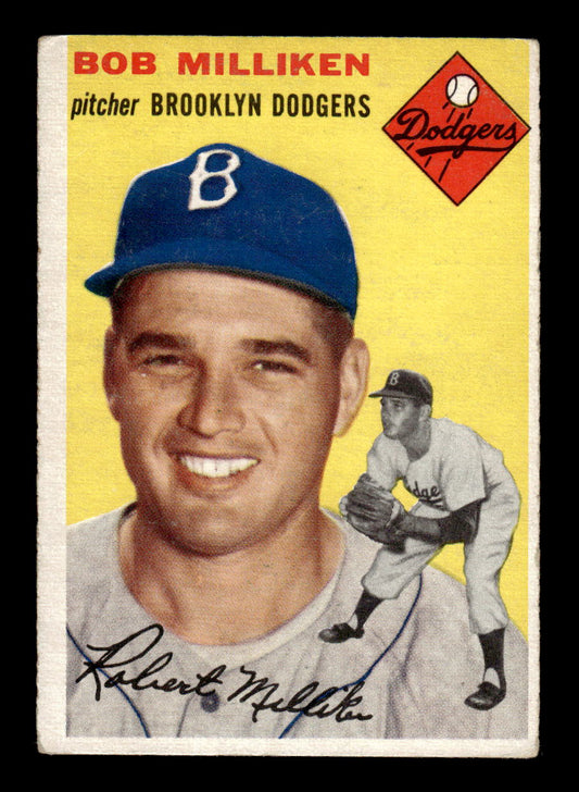 1954 Topps #177 Bob Milliken - Brooklyn Dodgers VG