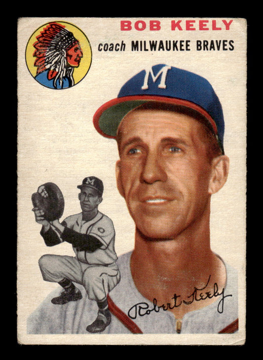 1954 Topps #176 Bob Keely - Milwaukee Braves VG