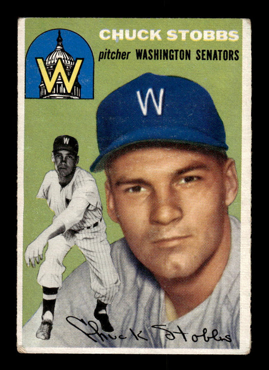 1954 Topps #185 Chuck Stobbs - Washington Senators VG