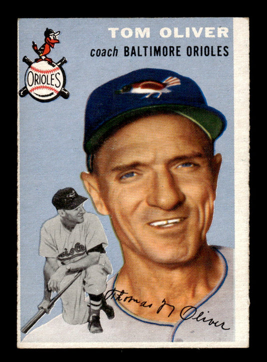 1954 Topps #207 Tom Oliver - Baltimore Orioles VG