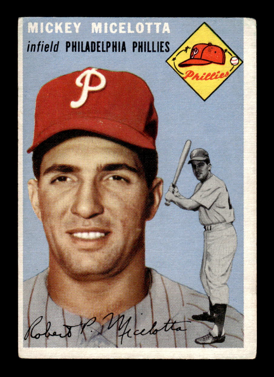 1954 Topps #212 Mickey Micelotta - Philadelphia Phillies RC VG