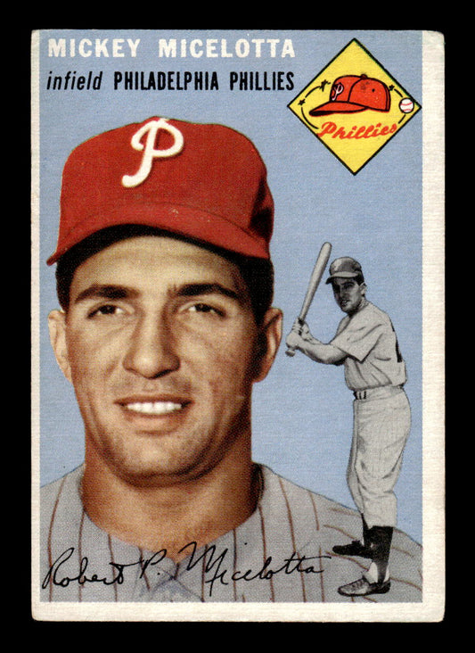 1954 Topps #212 Mickey Micelotta - Philadelphia Phillies RC VG