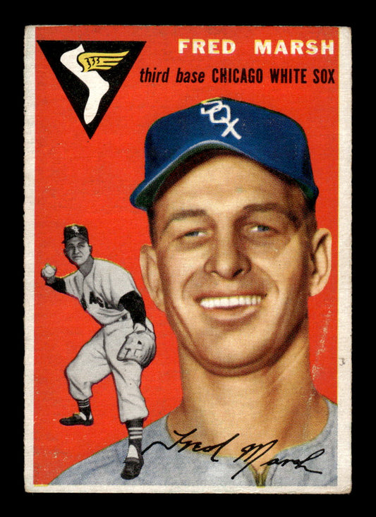 1954 Topps #218 Fred Marsh - Chicago White Sox VG