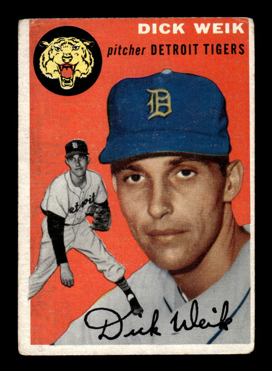 1954 Topps #224 Dick Weik - Detroit Tigers RC VG