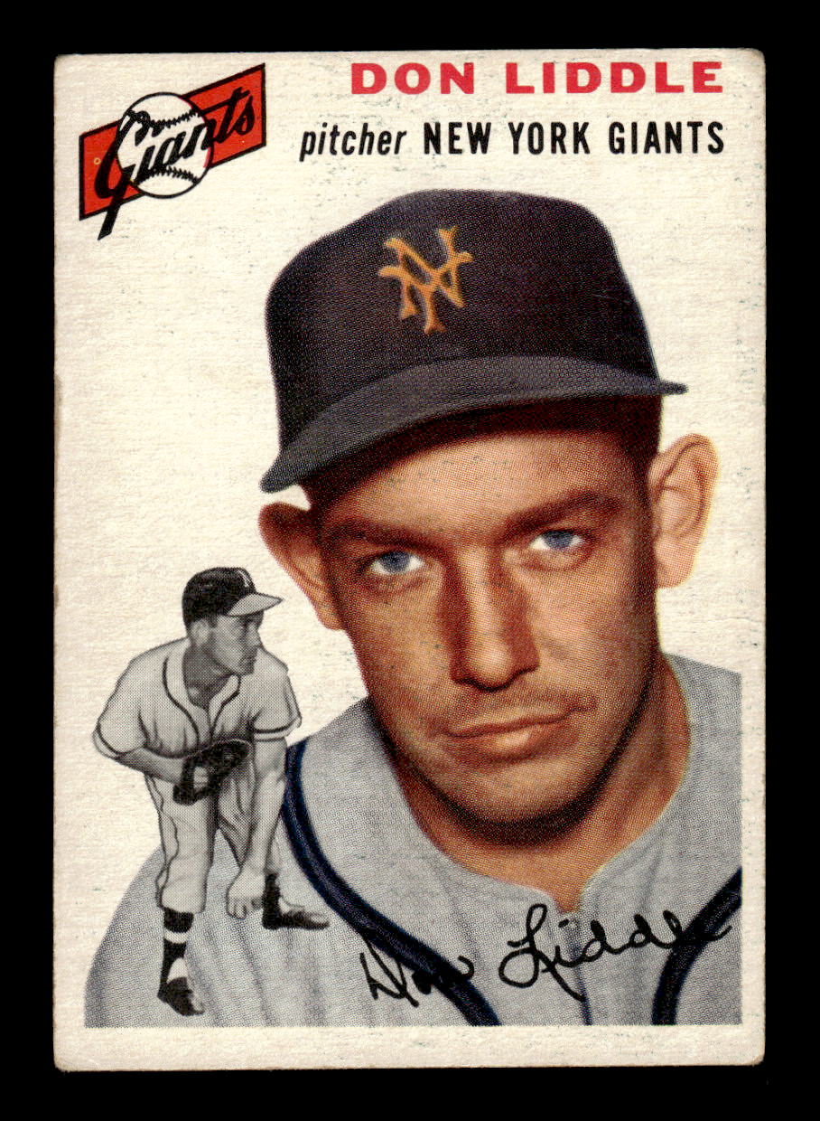 1954 Topps #225 Don Liddle - New York Giants RC VG