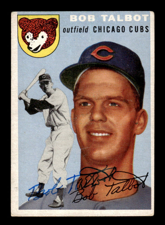 1954 Topps #229 Bob Talbot - Chicago Cubs RC SIGNED AUTO