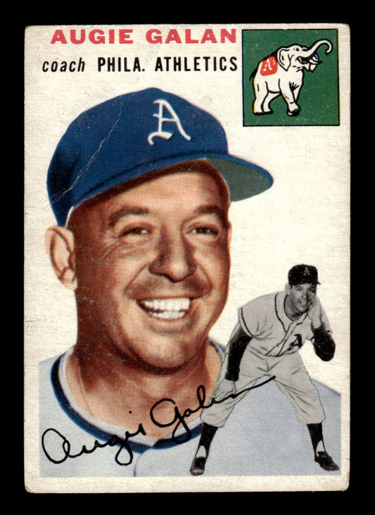 1954 Topps #233 Augie Galan - Philadelphia Athletics F/G - CREASE