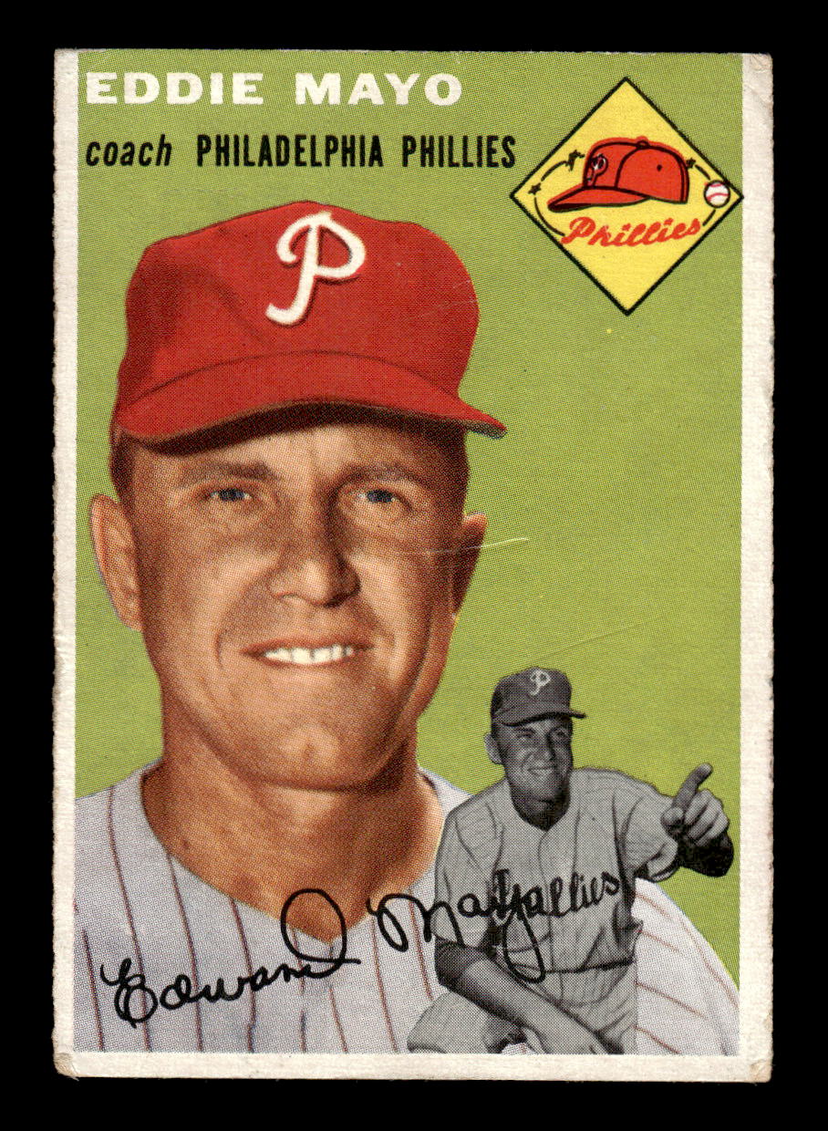 1954 Topps #247 Eddie Mayo - Philadelphia Phillies VG