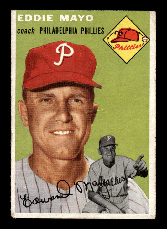 1954 Topps #247 Eddie Mayo - Philadelphia Phillies VG