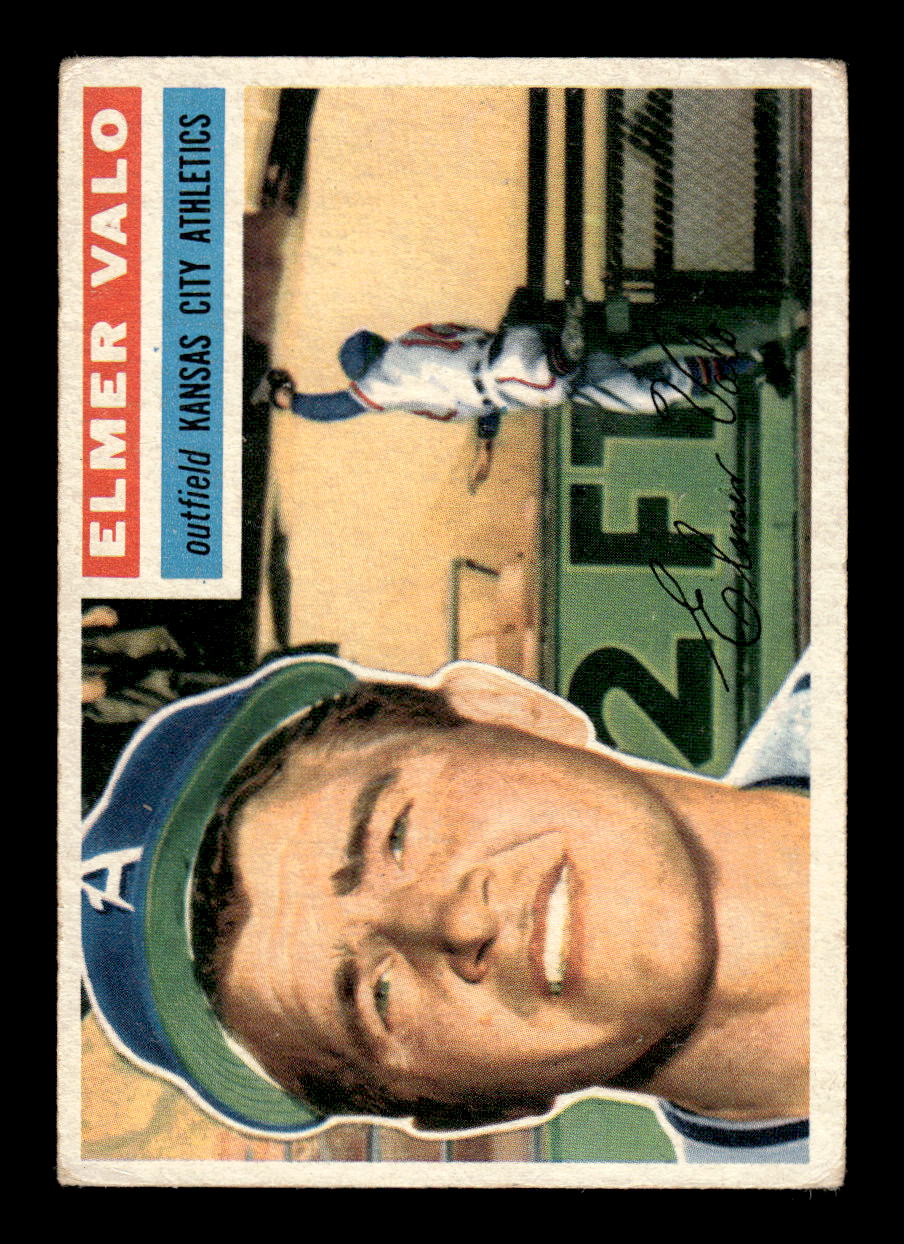 1956 Topps #3 Elmer Valo - Kansas City Athletics VGEX Gray Back