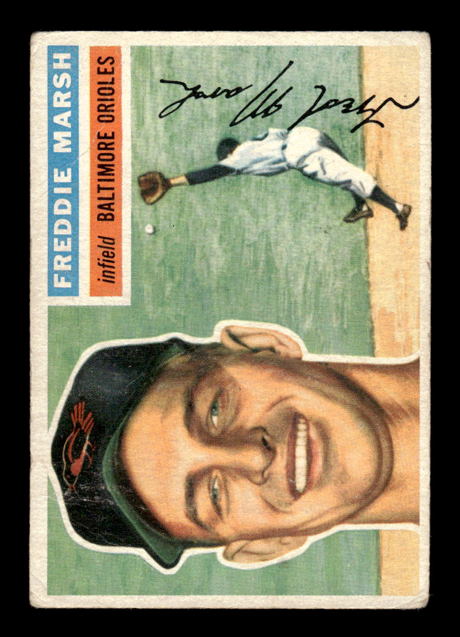 1956 Topps #23 Fred Marsh - Baltimore Orioles VG Gray Back
