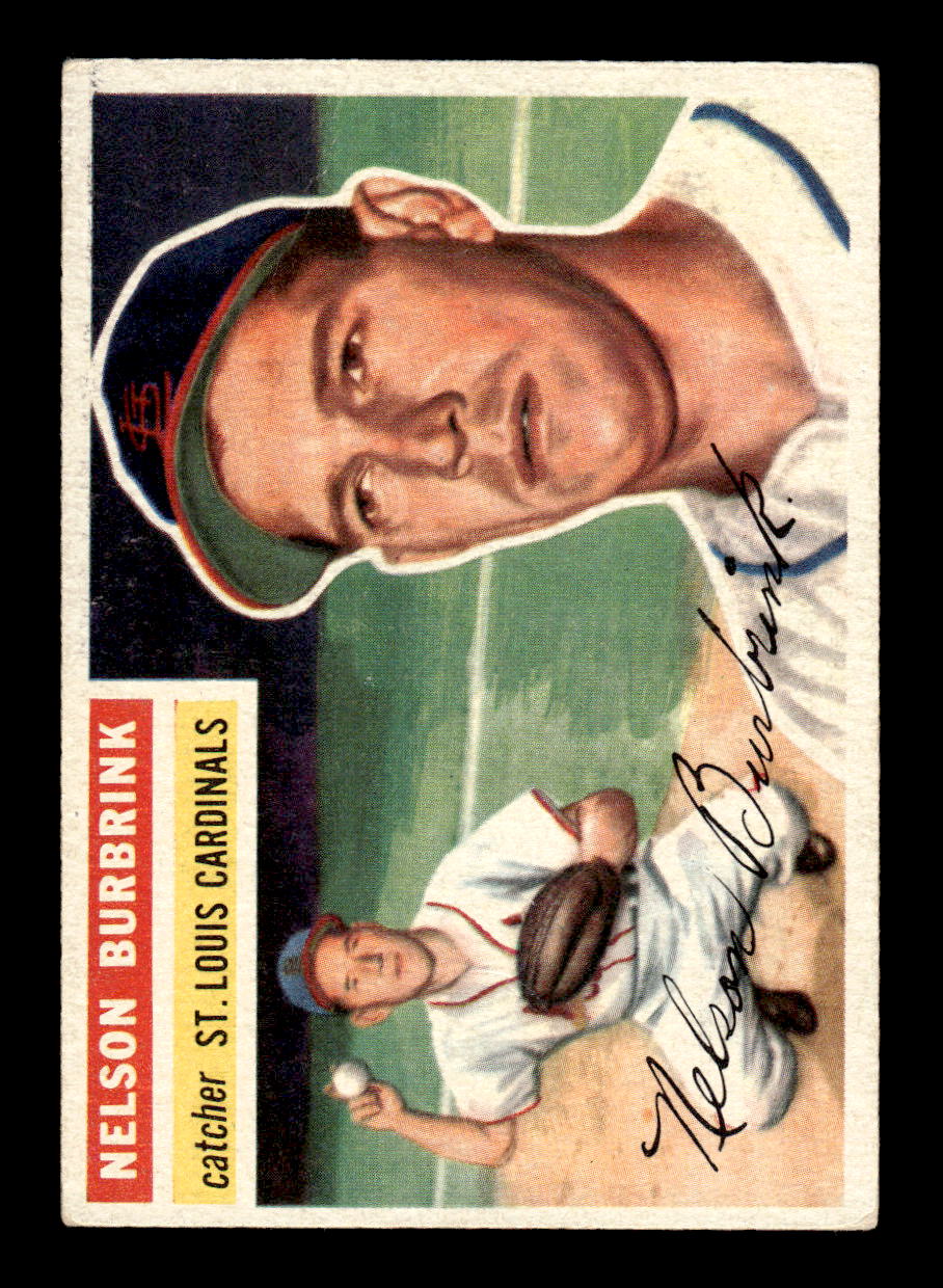 1956 Topps #27 Nelson Burbrink - St. Louis Cardinals RC DP VGEX White Back