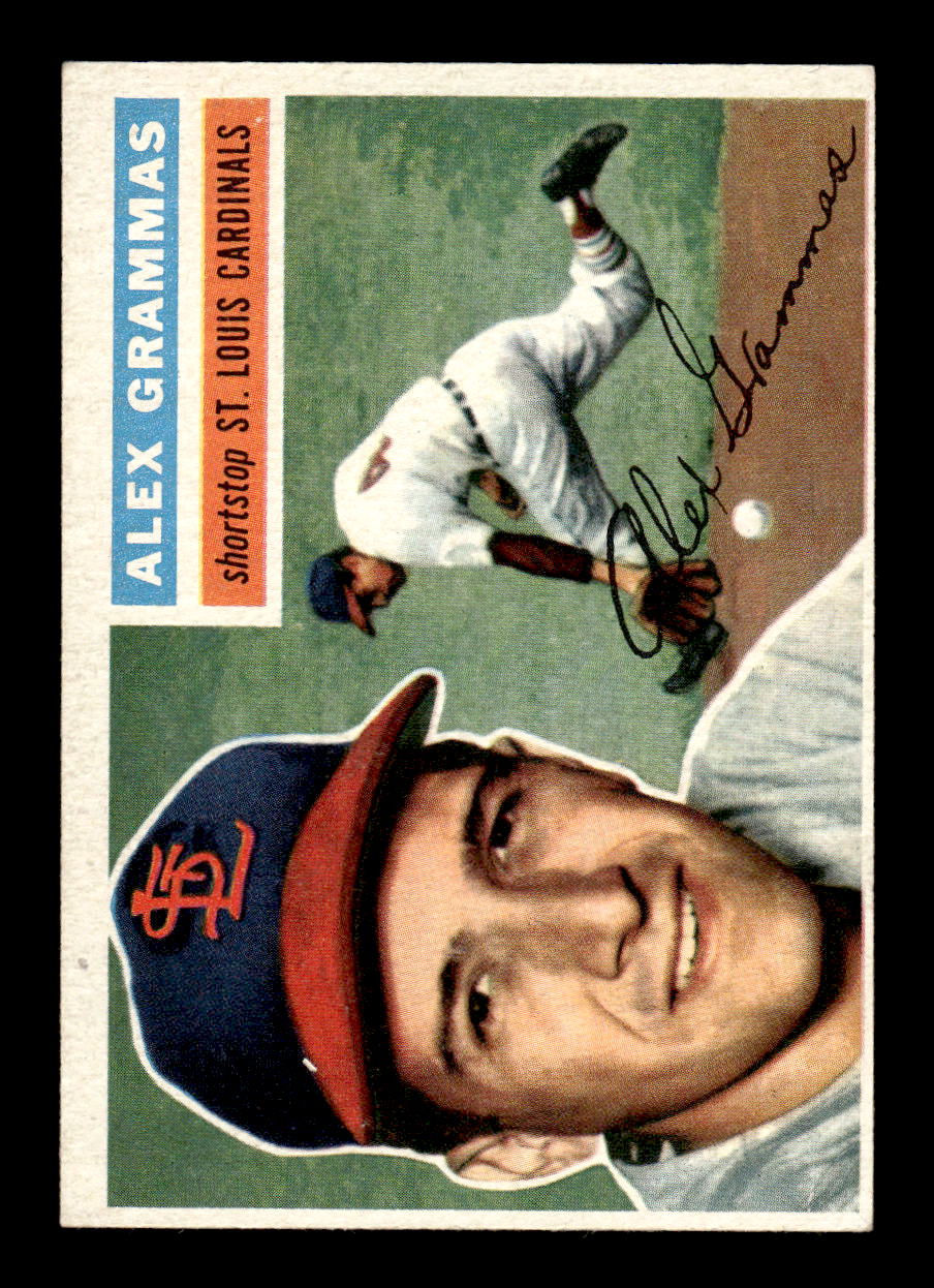 1956 Topps #37 Alex Grammas  - St. Louis Cardinals VGEX White Back