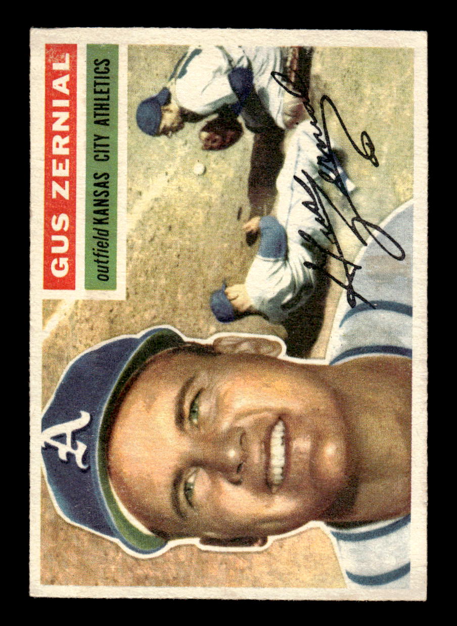 1956 Topps #45 Gus Zernial - Kansas City Athletics EX White Back