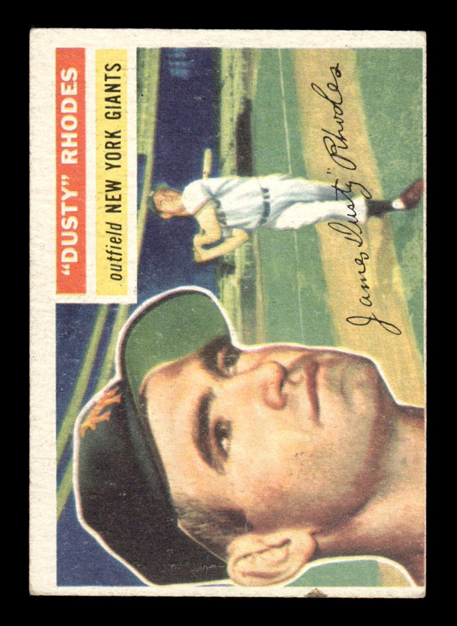1956 Topps #50 Dusty Rhodes - New York Giants DP VGEX White Back