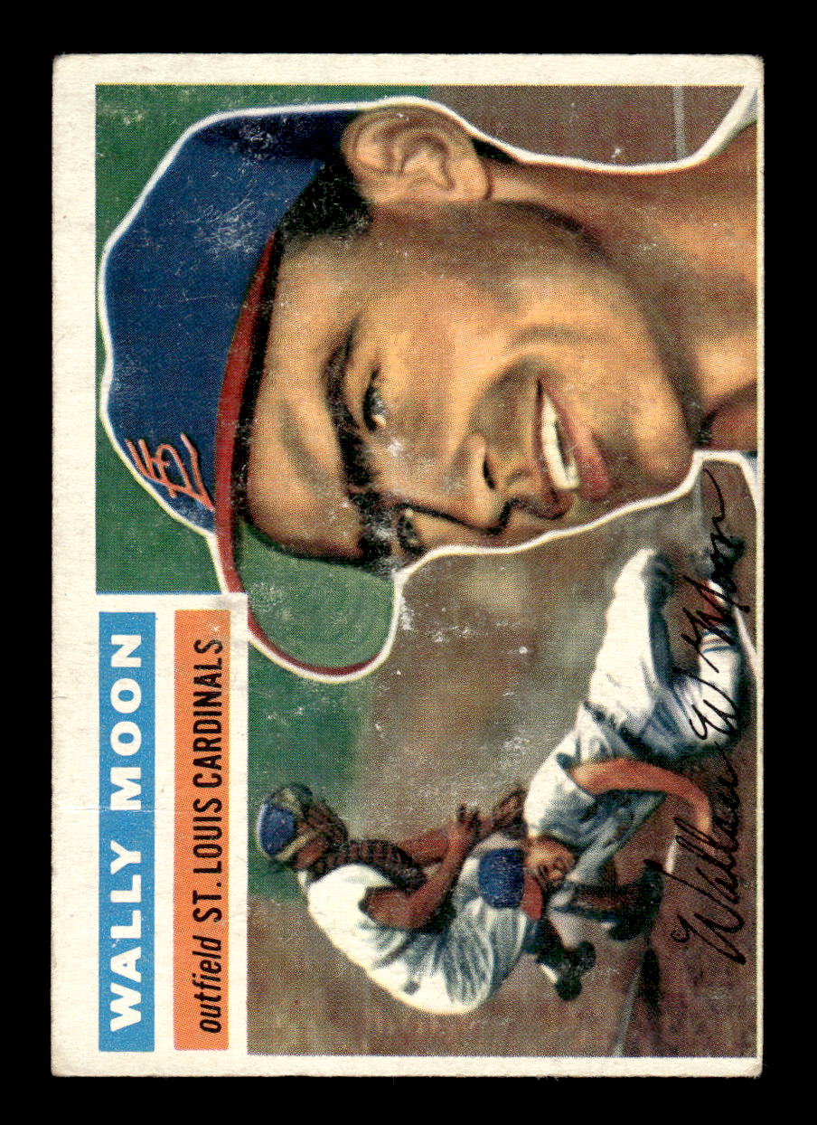1956 Topps #55 Wally Moon - St. Louis Cardinals VG Gray Back
