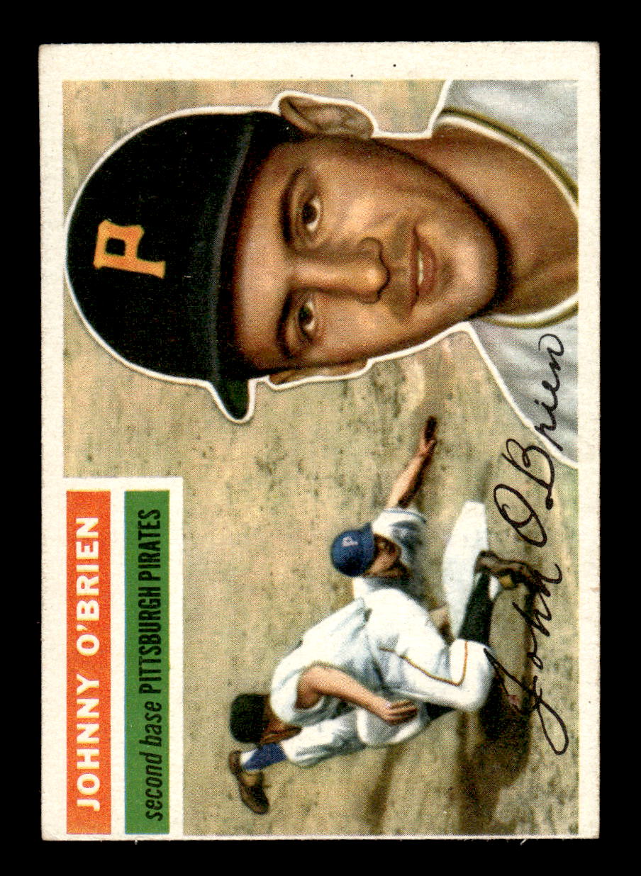 1956 Topps #65 Johnny O'Brien - Pittsburgh Pirates VGEX White Back