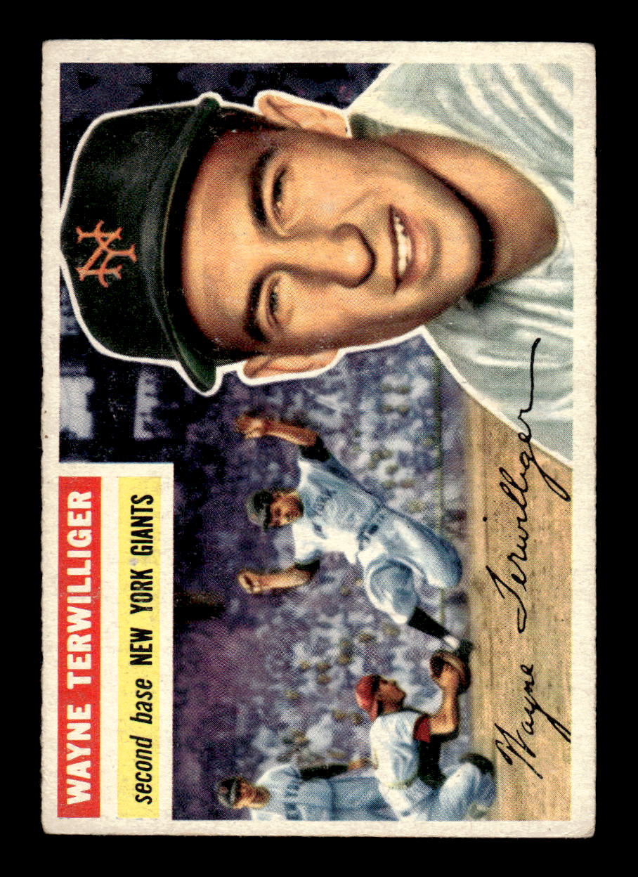 1956 Topps #73 Wayne Terwilliger - New York Giants VGEX Gray Back