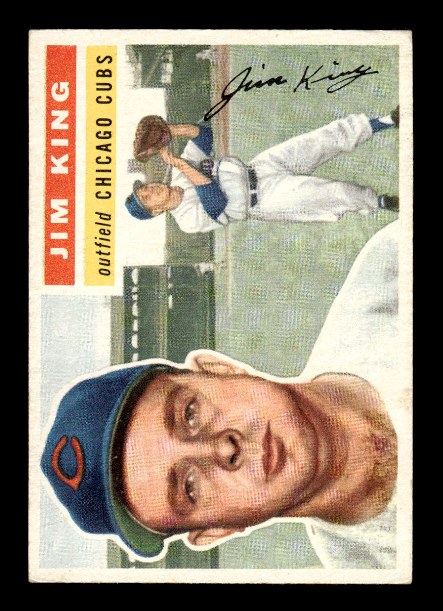 1956 Topps #74 Jim King  - Chicago Cubs RC EX White Back