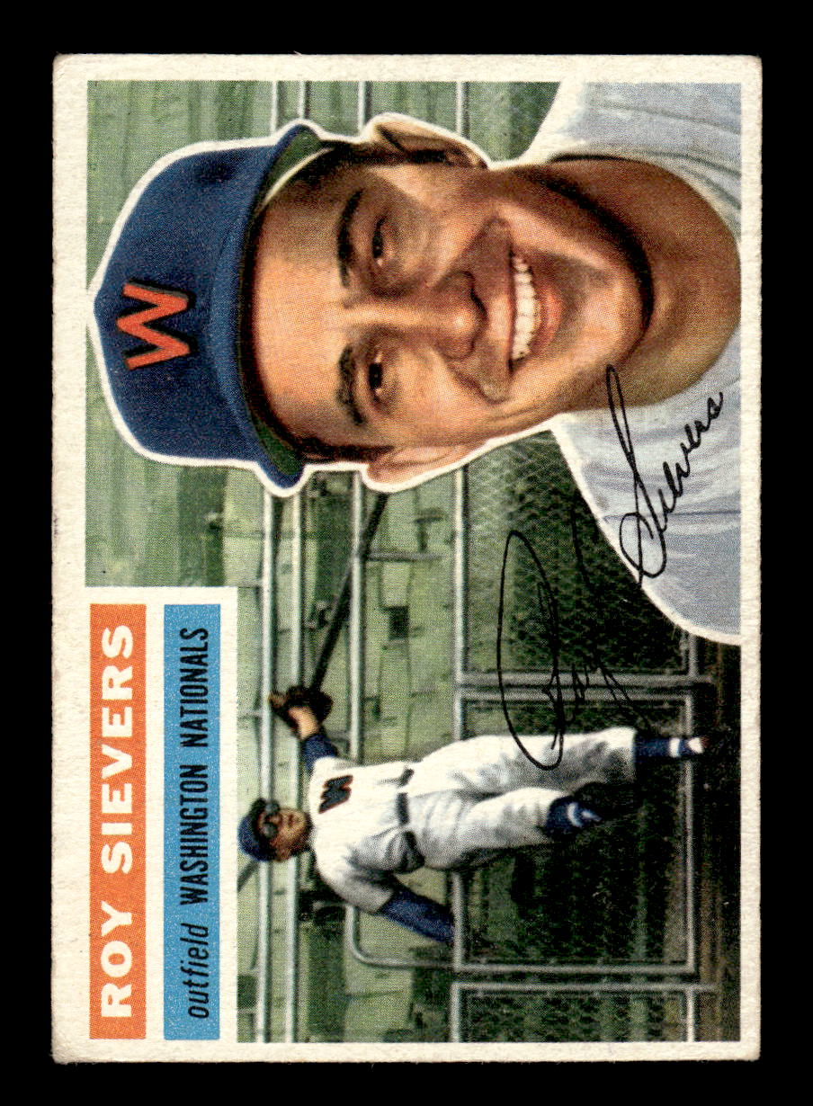 1956 Topps #75 Roy Sievers  - Washington Senators DP EX White Back