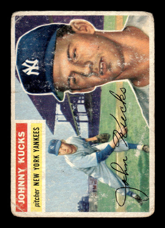 1956 Topps #88 Johnny Kucks  - New York Yankees RC G Gray Back