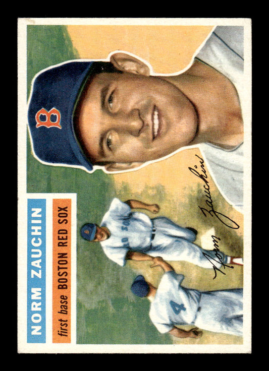 1956 Topps #89 Norm Zauchin - Boston Red Sox EXMT White Back
